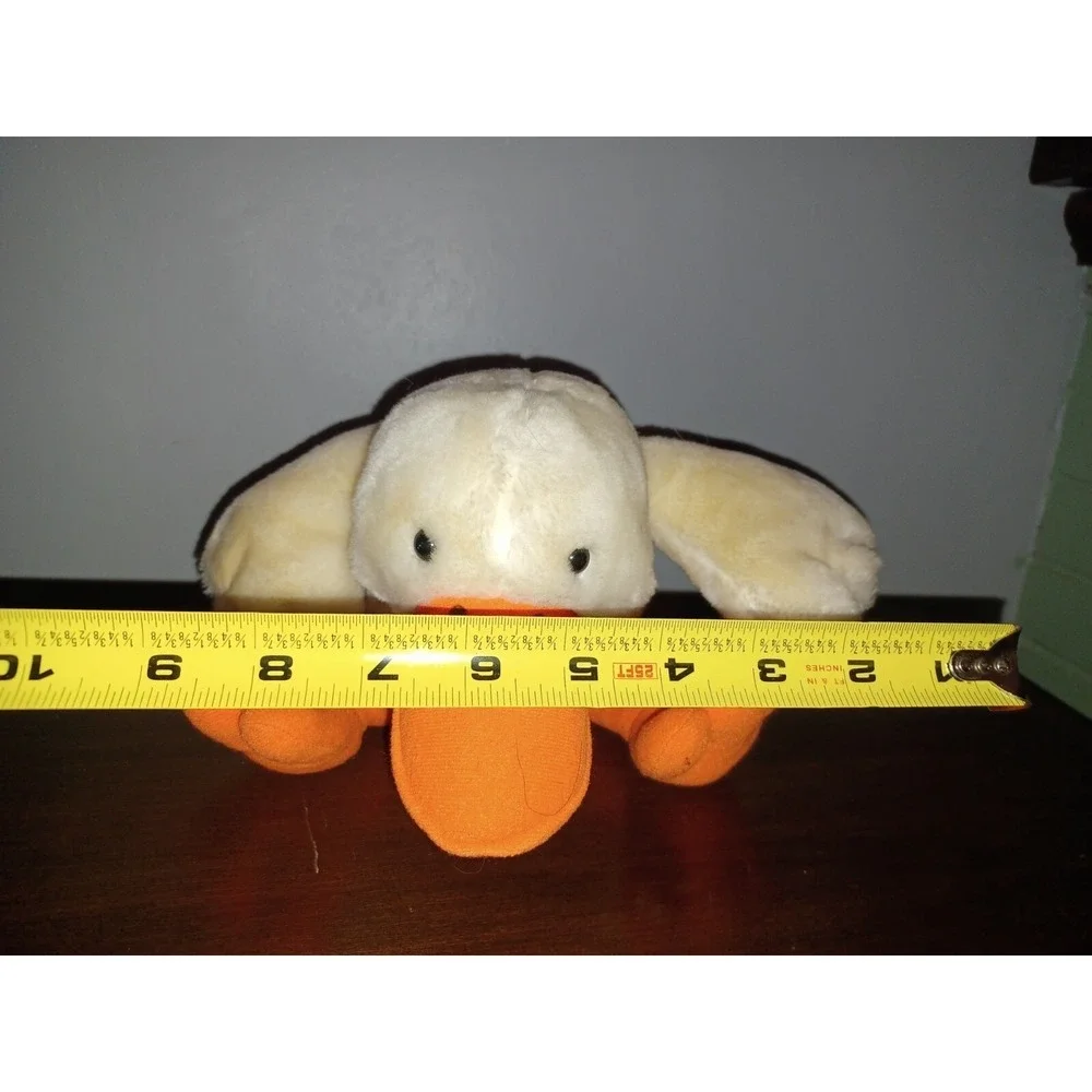 Vintage 24K Special Effects Duck Plush White‎ Orange Green Bow Tie 6 Inch Toy